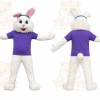 White Rabbit Purple Shirt Mascot Costume