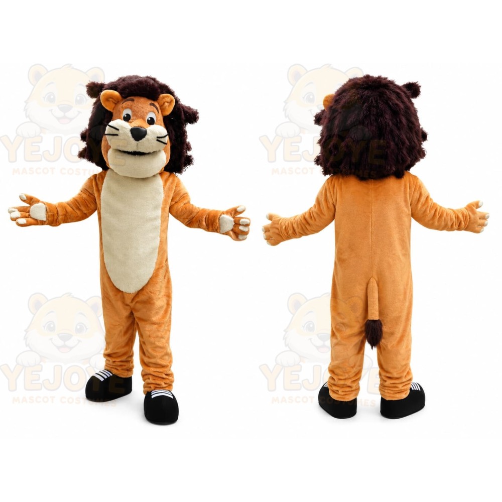 Orange Lion Mascot Costume