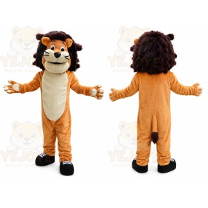 Orange Lion Mascot Costume