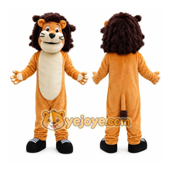 Orange Lion Mascot Costume