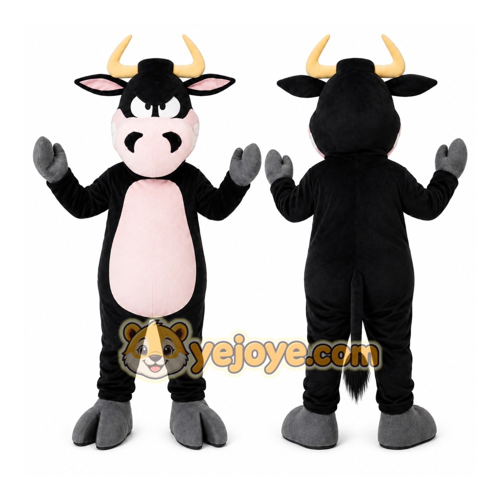 Black Bull Mascot Costume Black Bull Mascot Costume