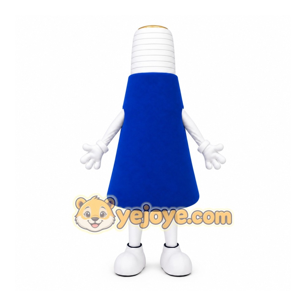 Blue Light Bulb Mascot Costume Blue Light Bulb Mascot Costume