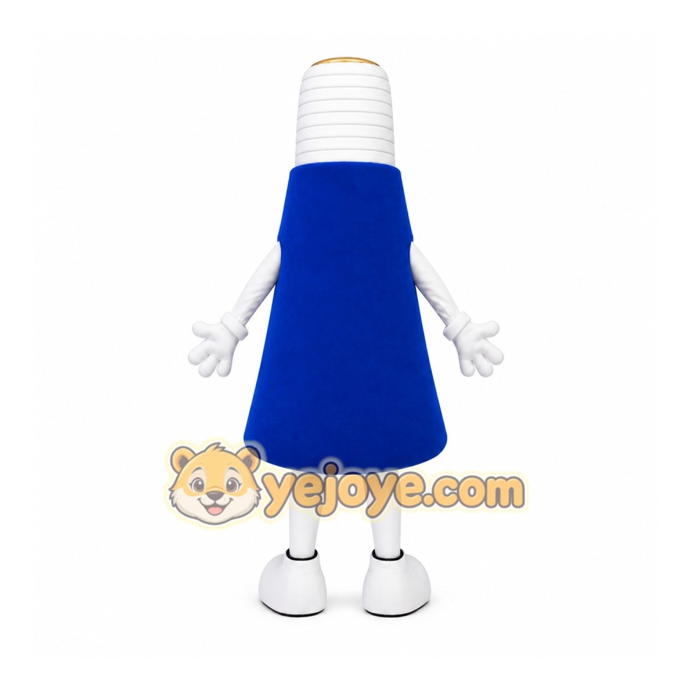 Blue Light Bulb Mascot Costume Blue Light Bulb Mascot Costume