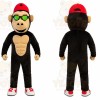Black Monkey Cap Mascot Costume