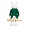White Rabbit Green Coat Mascot Costume White Rabbit Green Coat Mascot Costume