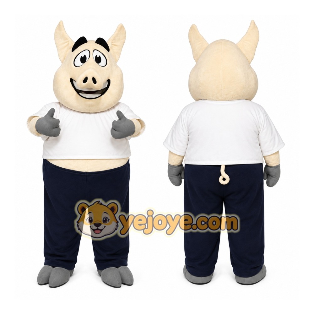 Pig Overalls Mascot Costume