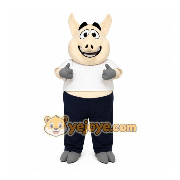 Pig Overalls Mascot Costume