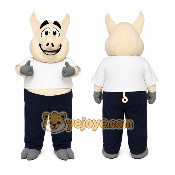 Pig Overalls Mascot Costume