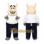 Pig Overalls Mascot Costume