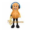 Peanut Headphones Mascot Costume Peanut Headphones Mascot Costume