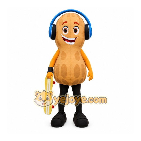 Peanut Headphones Mascot Costume Peanut Headphones Mascot Costume