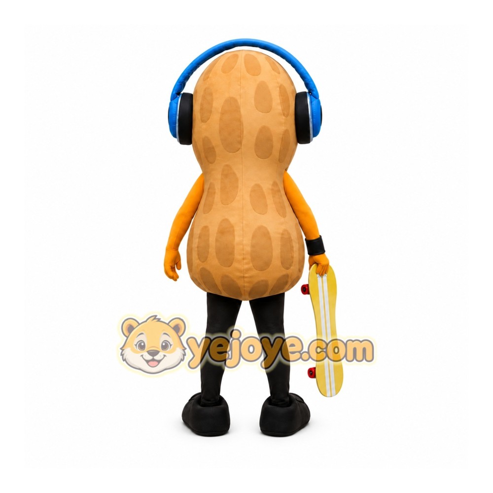 Peanut Headphones Mascot Costume Peanut Headphones Mascot Costume