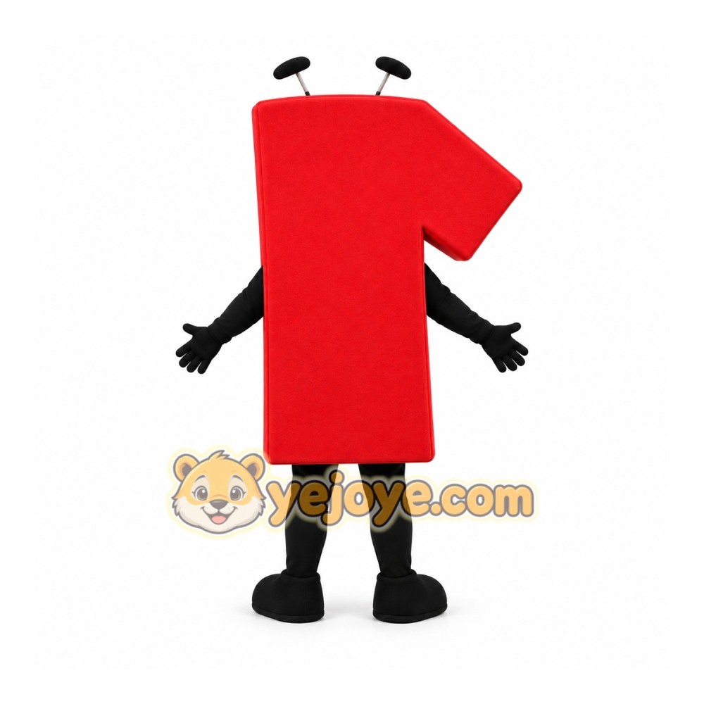 Number One Mascot Costume Number One Mascot Costume