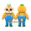 Yellow Owl Overalls Mascot Costume