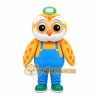 Yellow Owl Overalls Mascot Costume Yellow Owl Overalls Mascot Costume