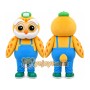 Yellow Owl Overalls Mascot Costume