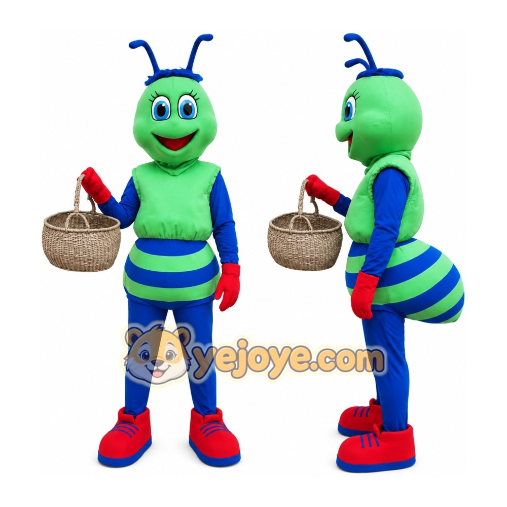 Green Bee Mascot Costume Green Bee Mascot Costume