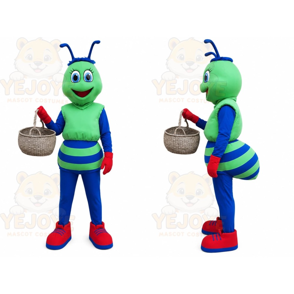 Green Bee Mascot Costume