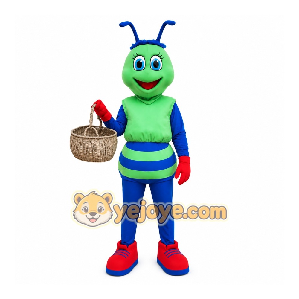 Green Bee Mascot Costume Green Bee Mascot Costume