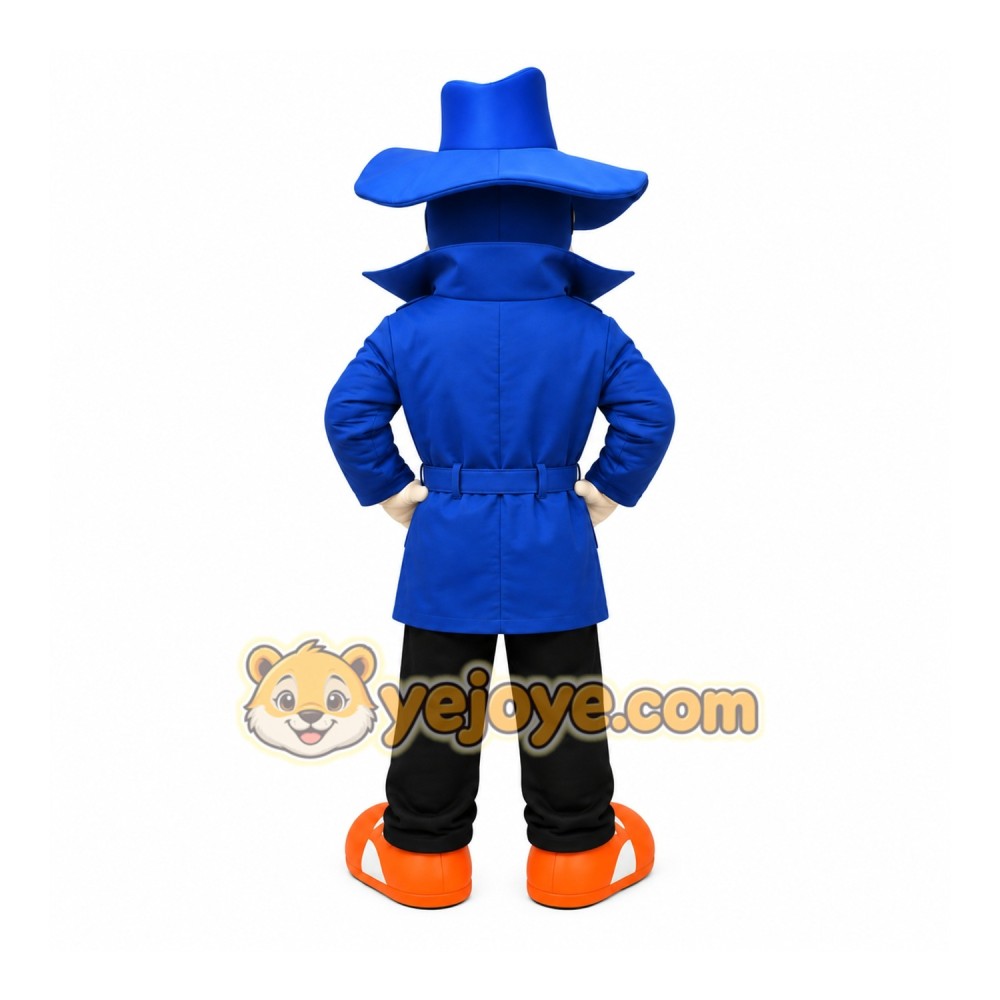 Blue Detective Mascot Costume Blue Detective Mascot Costume