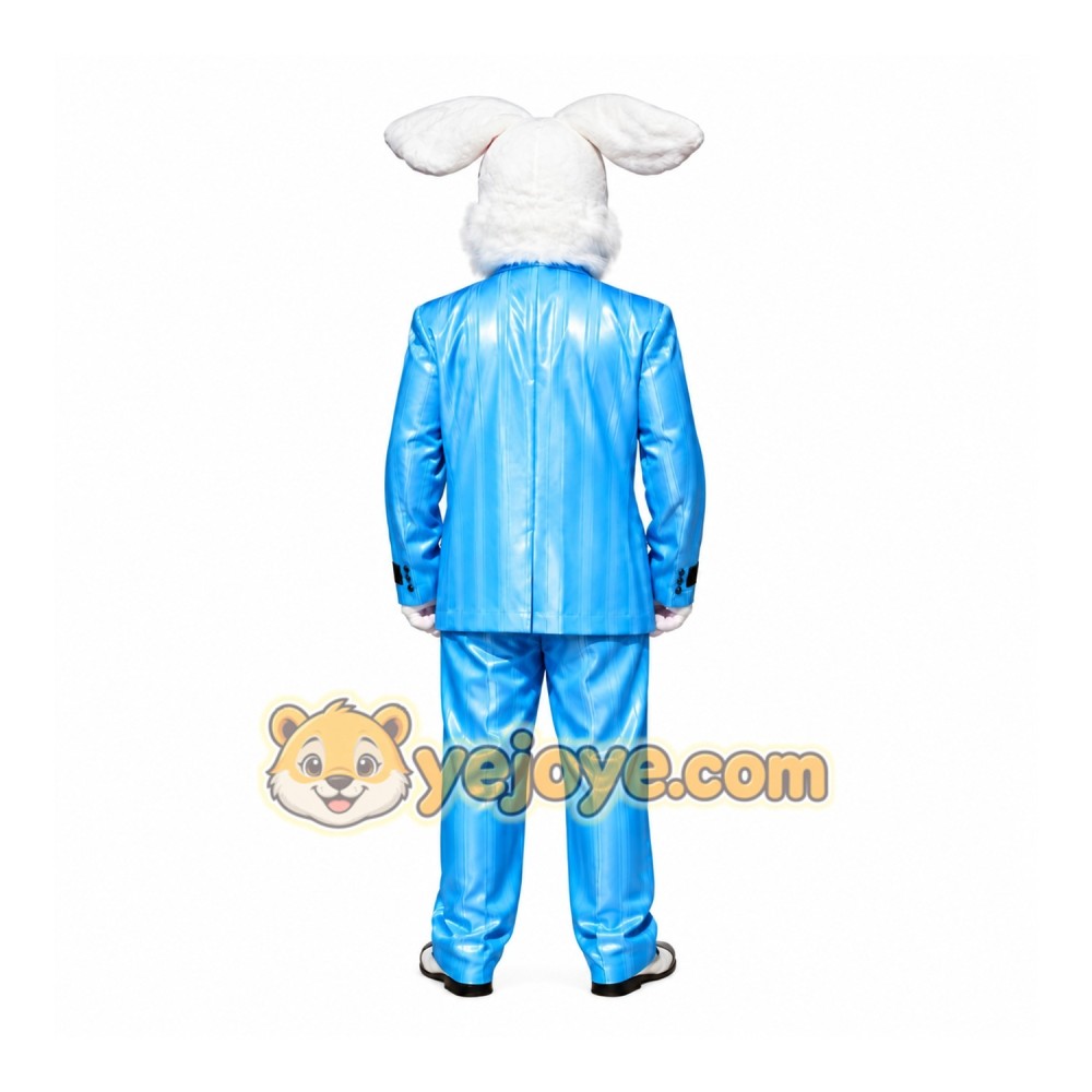Blue Rabbit Satin Mascot Costume Blue Rabbit Satin Mascot Costume