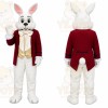 White Rabbit Red Coat Mascot Costume