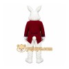 White Rabbit Red Coat Mascot Costume White Rabbit Red Coat Mascot Costume