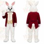 White Rabbit Red Coat Mascot Costume