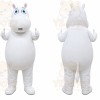 White Hippo Mascot Costume