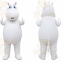 White Hippo Mascot Costume