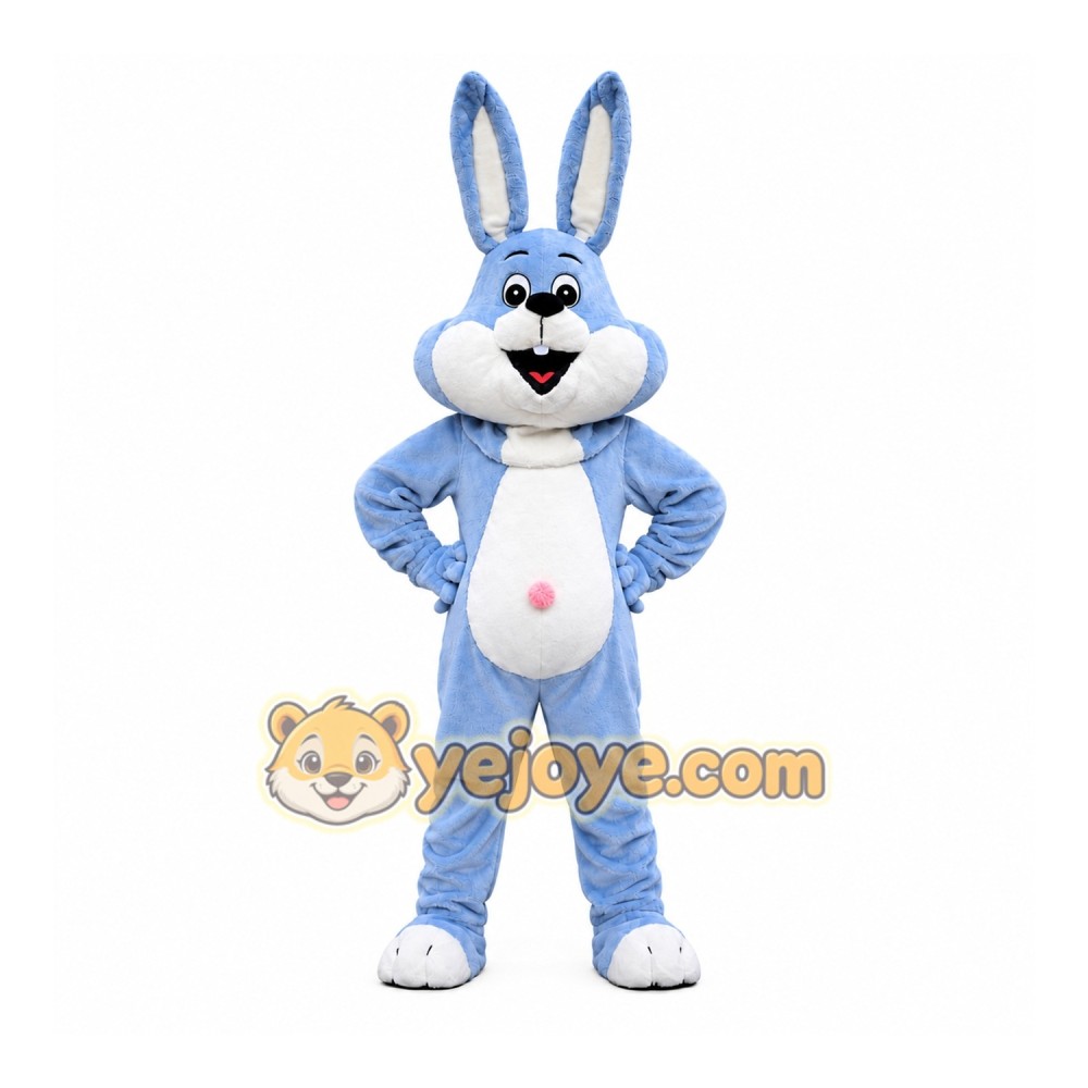 Blue Rabbit Mascot Costume