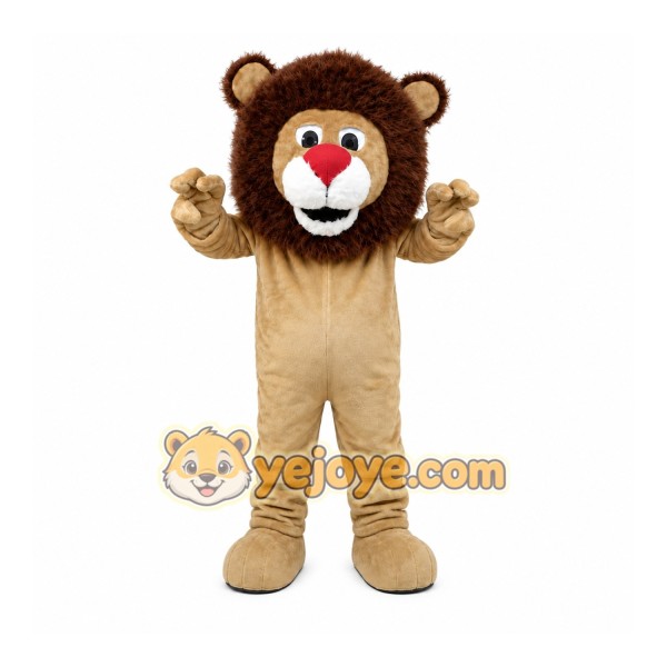 Tan Lion Mascot Costume