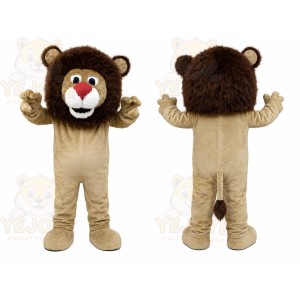 Tan Lion Mascot Costume