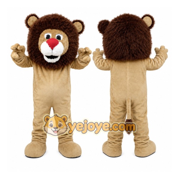 Tan Lion Mascot Costume