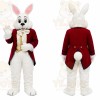White Rabbit Red Coat Mascot Costume