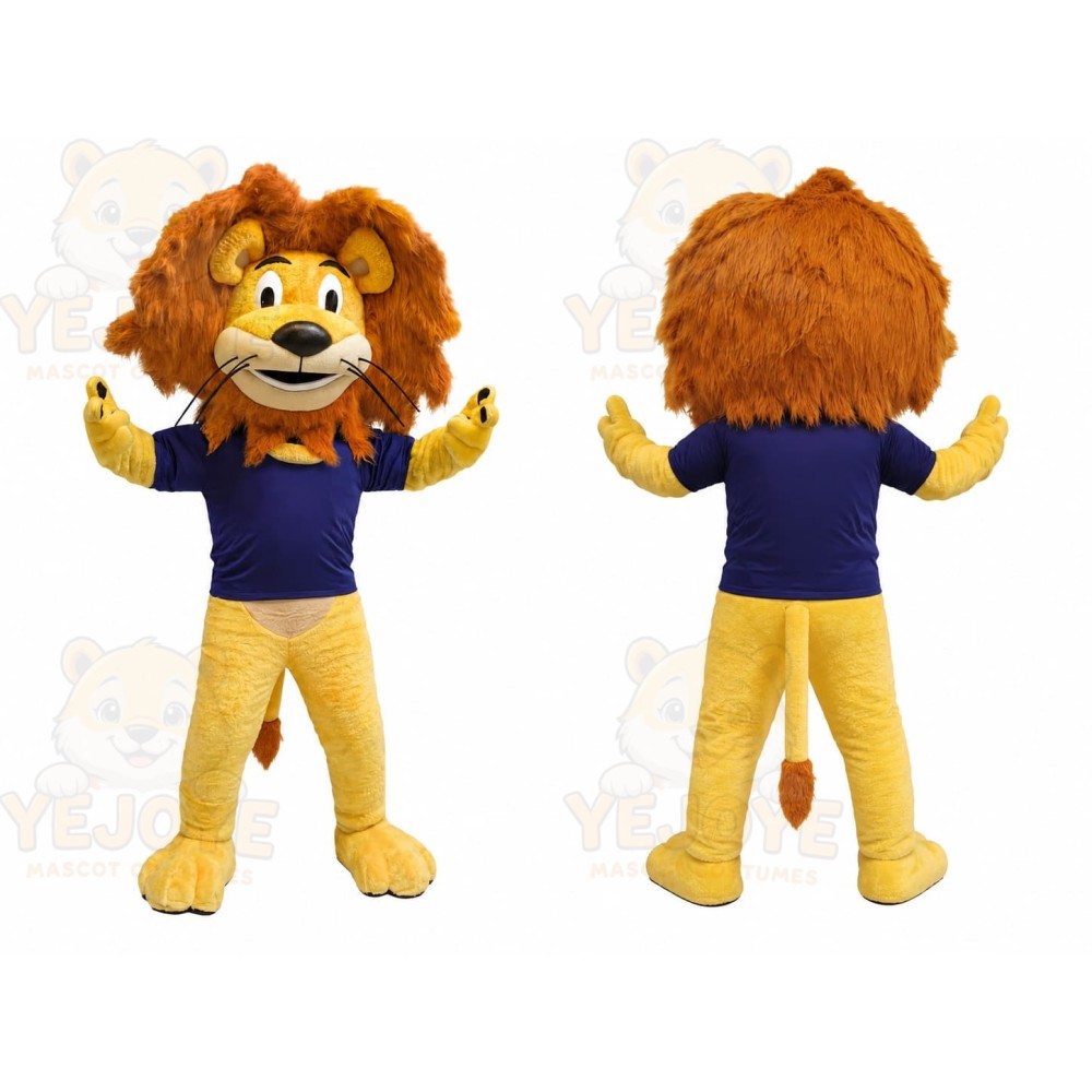 Lion Yellow Shirt Mascot Costume