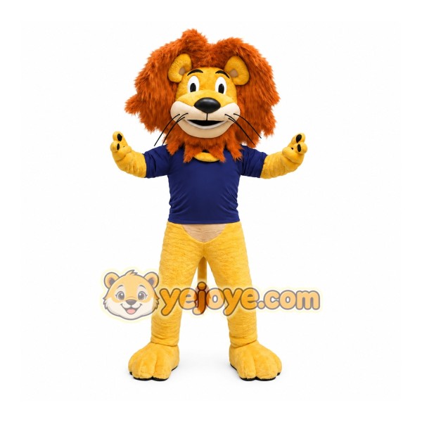 Lion Yellow Shirt Mascot Costume