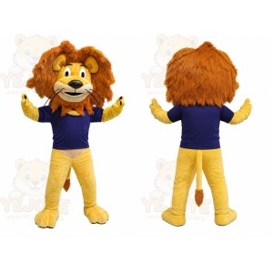 Lion Yellow Shirt Mascot Costume