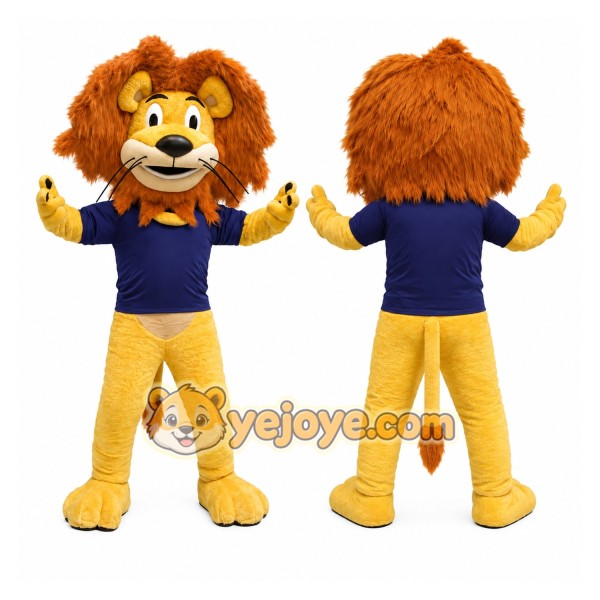Lion Yellow Shirt Mascot Costume