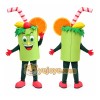 Green Drink Cup Mascot Costume