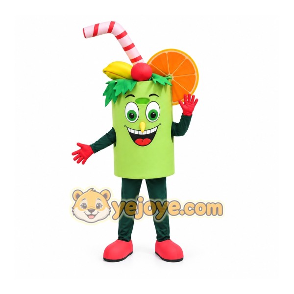 Green Drink Cup Mascot Costume Green Drink Cup Mascot Costume