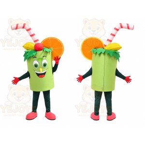 Green Drink Cup Mascot Costume