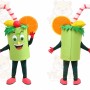 Green Drink Cup Mascot Costume