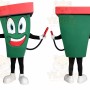 Green Refueling Truck Mascot Costume