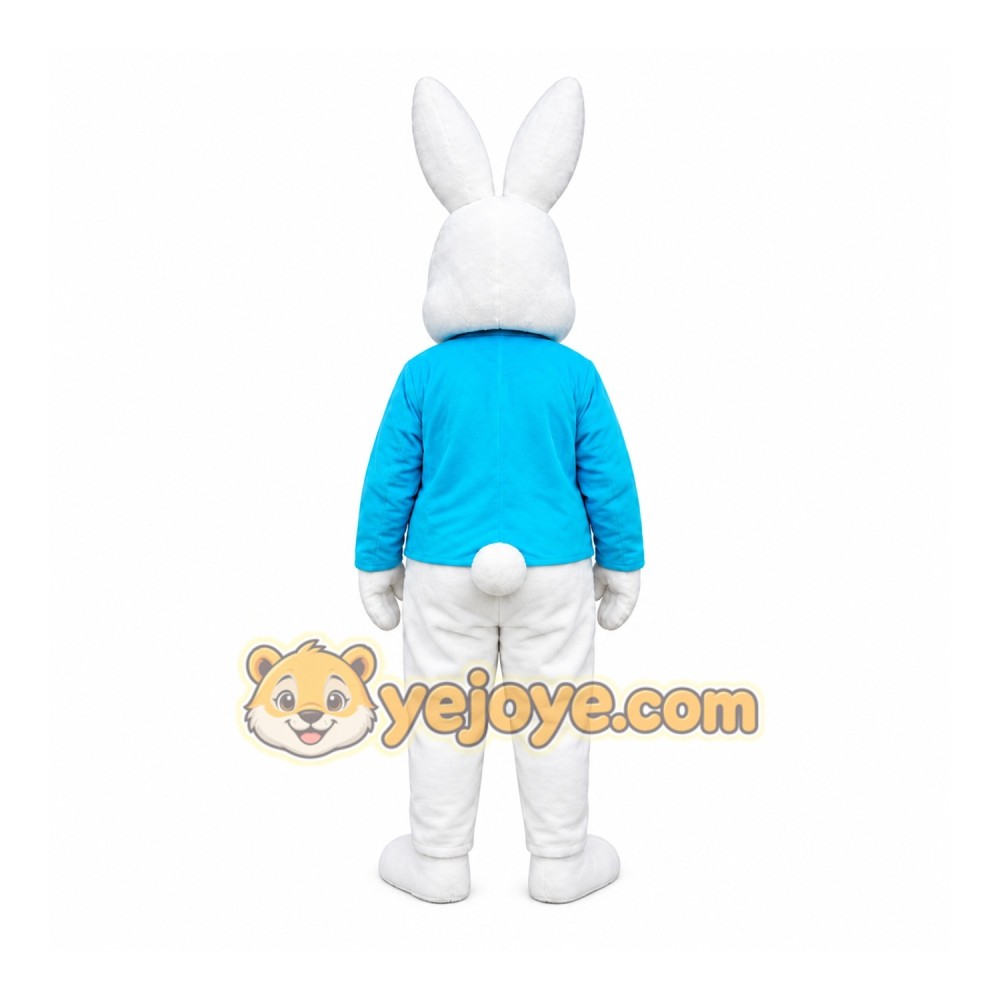 White Rabbit Bow Tie Mascot Costume White Rabbit Bow Tie Mascot Costume