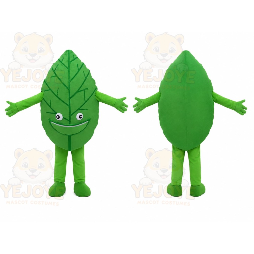 Green Leaf Mascot Costume