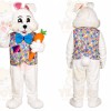 White Puppy Flowers Mascot Costume