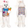 White Puppy Flowers Mascot Costume