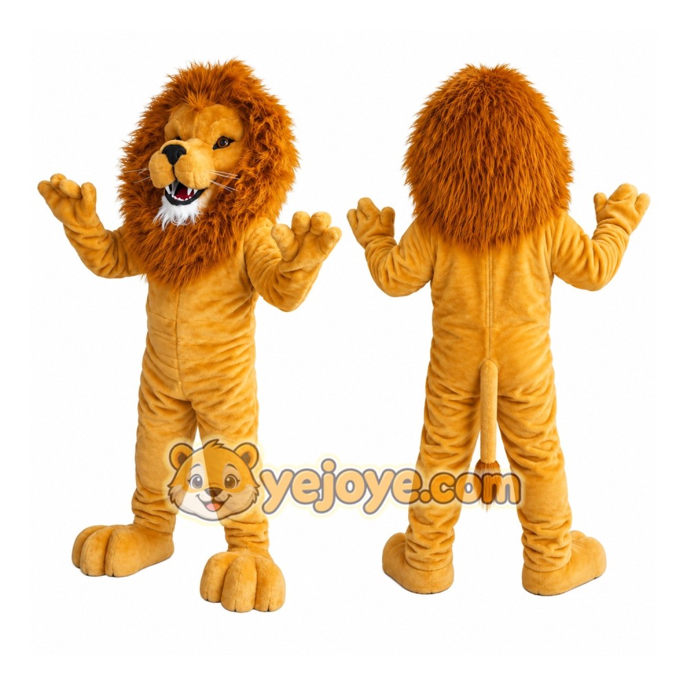 Tan Lion Mascot Costume