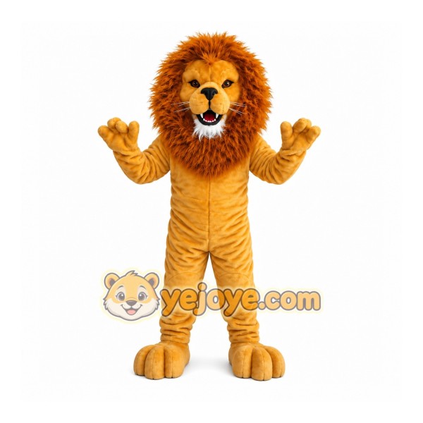 Tan Lion Mascot Costume